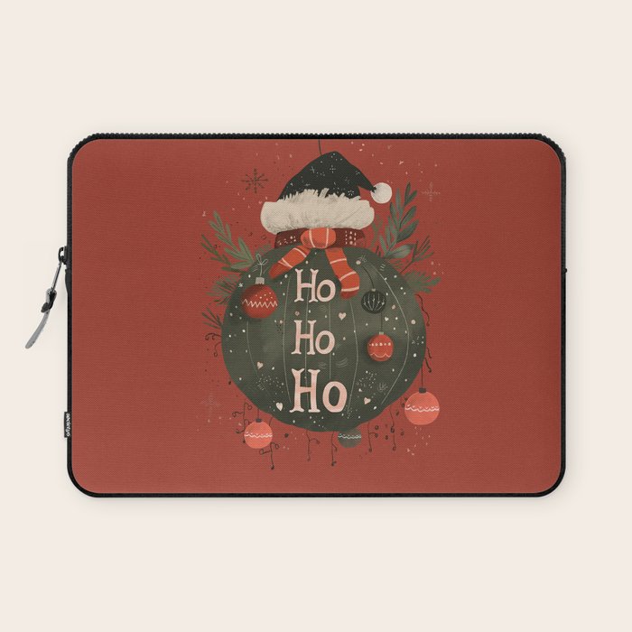 Festive Ho Ho Ho Bauble Red  Laptop Sleeve Gallery Image 1