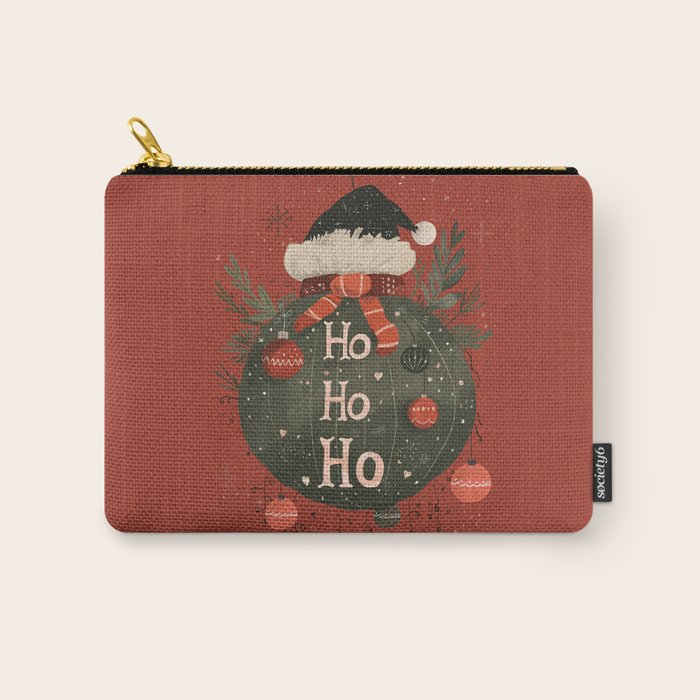Festive Ho Ho Ho Bauble Red  Carry All Pouch Gallery Image 1
