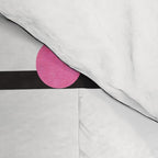 Blush pink black watercolor modern stripes polka dots Comforter Gallery Image 4