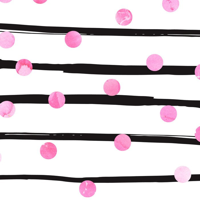 Blush pink black watercolor modern stripes polka dots Coffee Mug Gallery Image 2