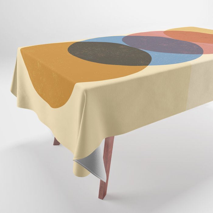 Abstraction_SUNRISE_SUNSET_CIRCLE_RISING_COLORFUL_POP_ART_0425A Tablecloth Gallery Image 1