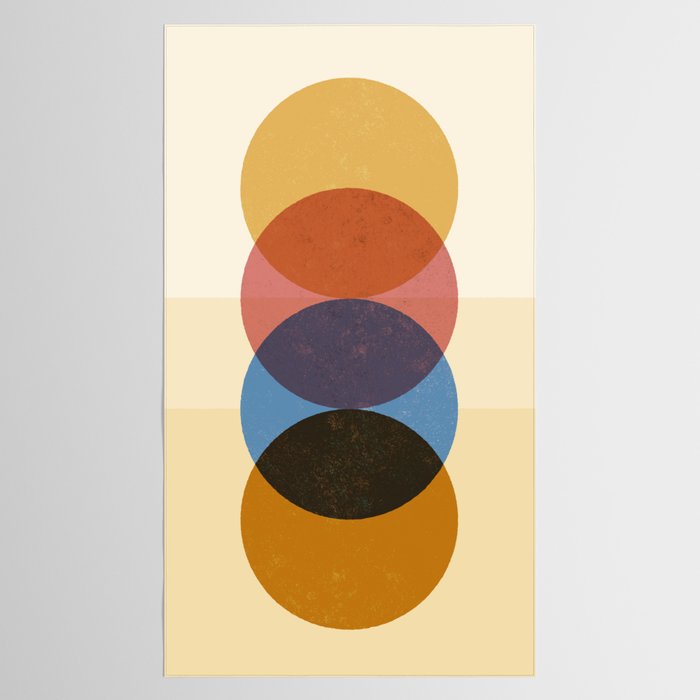 Abstraction_SUNRISE_SUNSET_CIRCLE_RISING_COLORFUL_POP_ART_0425A Tablecloth Gallery Image 2