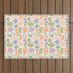 Fruits and Veggies 2025 Calendar Pastel Outdoor Rug Gallery Image 1