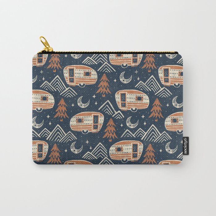 Little Camper - midnight and copper  Carry All Pouch Gallery Image 1