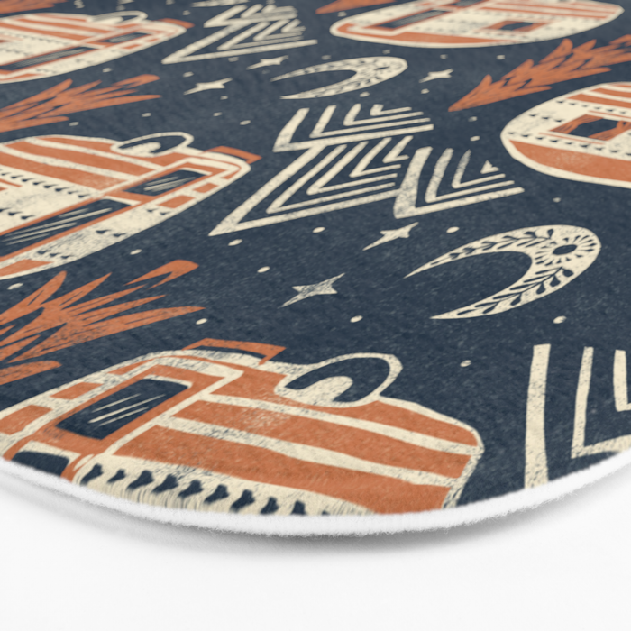 Little Camper - midnight and copper  Bath Mat Gallery Image 3