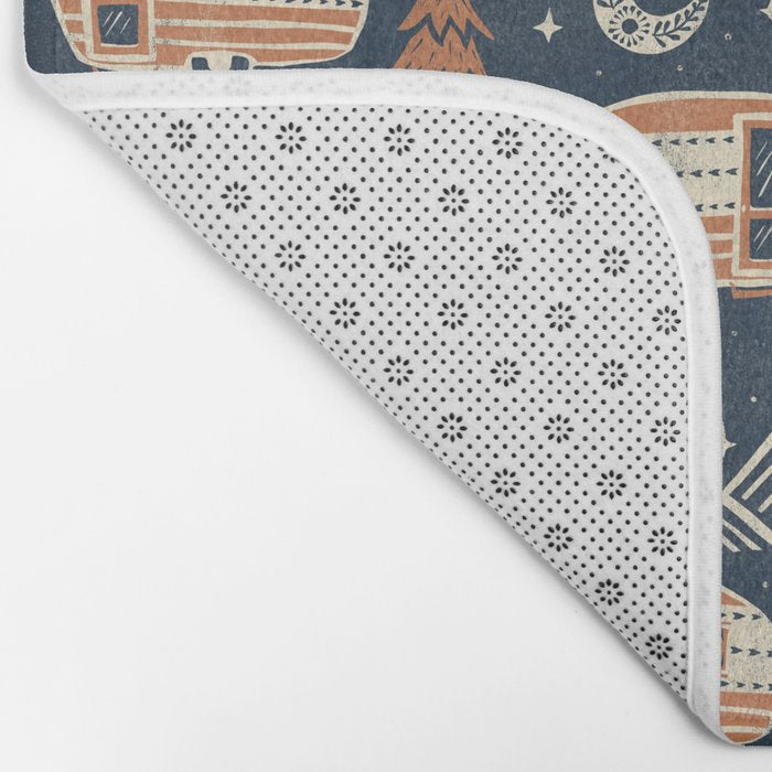 Little Camper - midnight and copper  Bath Mat Gallery Image 2