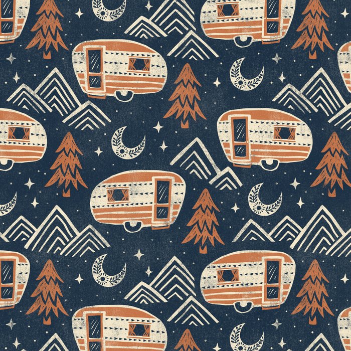 Little Camper - midnight and copper  Coffee Mug Gallery Image 2