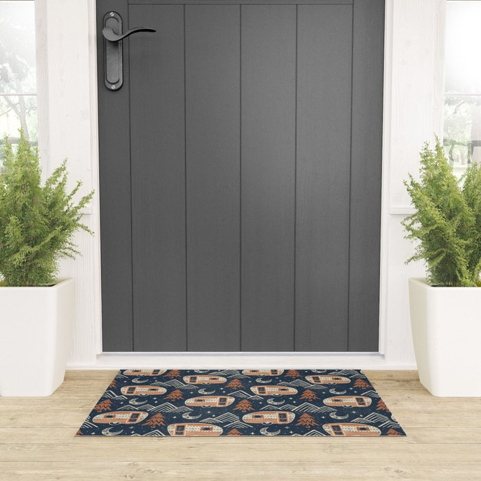 Little Camper - midnight and copper  Welcome Mat Gallery Image 3