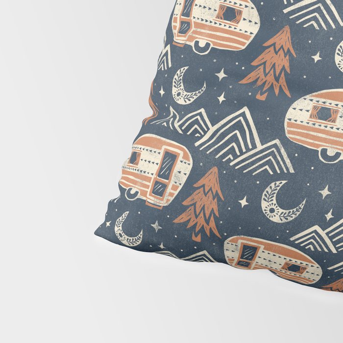 Little Camper - midnight and copper  Pillow Sham Gallery Image 4