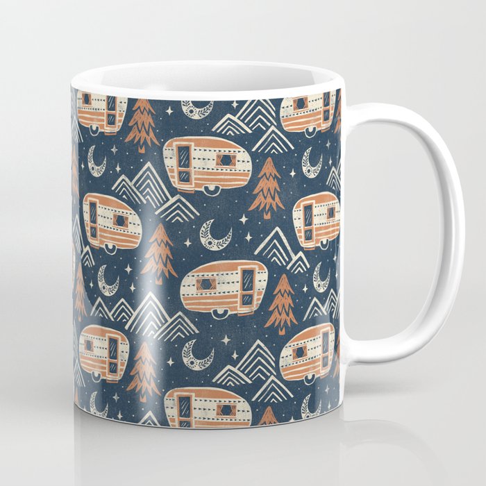 Little Camper - midnight and copper  Coffee Mug Gallery Image 1