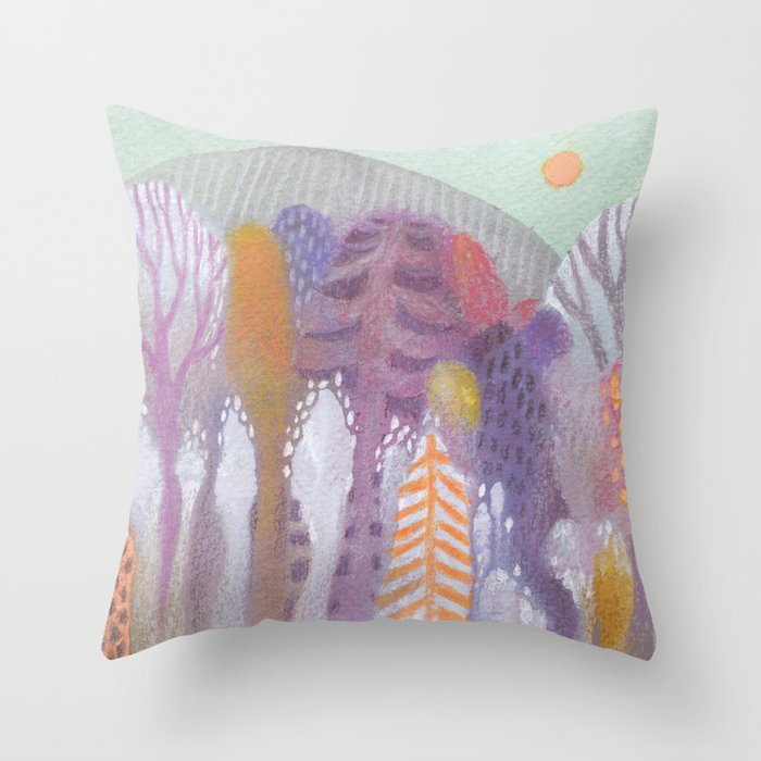 Pastel Forest Throw Pillow Gallery Image 6