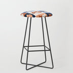Colorful checkered cat pattern Stool Gallery Image 1