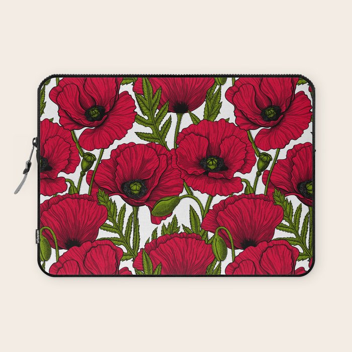 Red Poppy garden 2 Laptop Sleeve Gallery Image 1