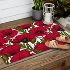 Red Poppy garden 2 Outdoor Rug Gallery Image 2