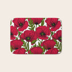 Red Poppy garden 2 Bath Mat Gallery Image 1