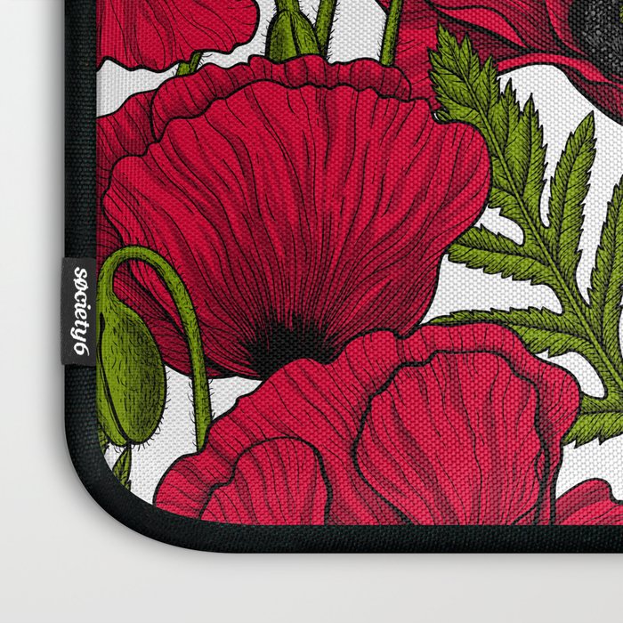 Red Poppy garden 2 Laptop Sleeve Gallery Image 3