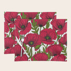 Red Poppy garden 2 Placemat Gallery Image 1