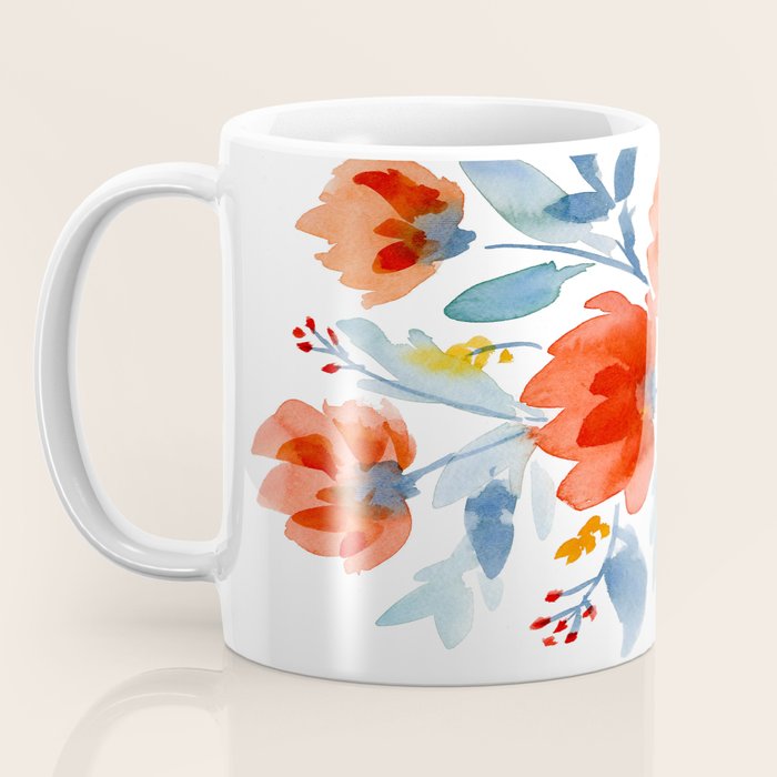 Watercolor Flowers Coffee Mug Gallery Image 3