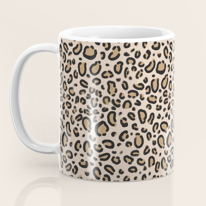 Leopard print - classic cheetah print, animal print Coffee Mug Gallery Image 3