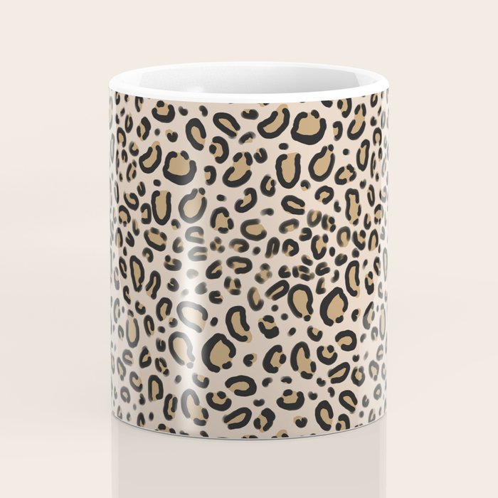 Leopard print - classic cheetah print, animal print Coffee Mug Gallery Image 4