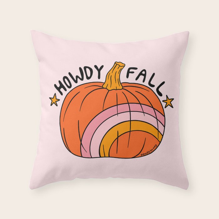 Howdy Fall Throw Pillow Gallery Image 1