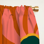 Retro Super Bloom - 70's Vibe Boho Colors Window Curtain Gallery Image 2