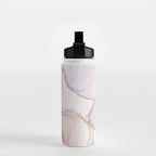 Blush Pink And Gold Alcohol Ink Marble Water Bottle Gallery Image 2