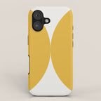 Bold Geometric Shapes Maximalism XII Golden Yellow iPhone Case Gallery Image 1
