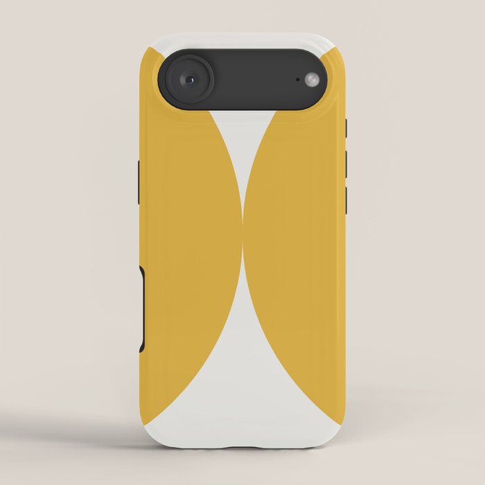 Bold Geometric Shapes Maximalism XII Golden Yellow iPhone Case Gallery Image 2