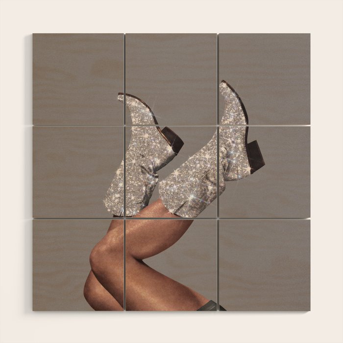 These Boots - Glitter After Hours Wood Wall Art Gallery Image 1