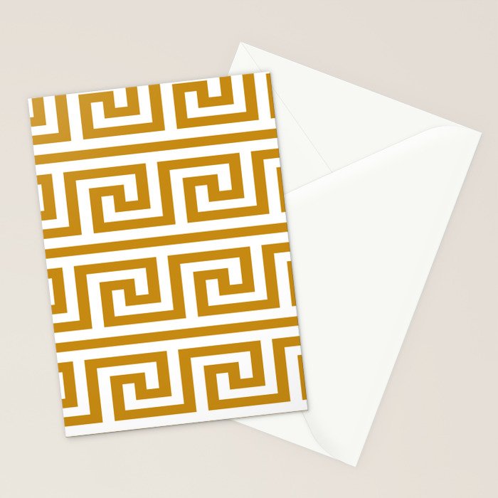 Gold Greek Key Stationery Card Gallery Image 2