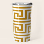 Gold Greek Key Travel Mug Gallery Image 2