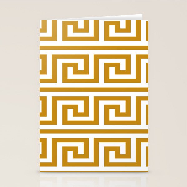 Gold Greek Key Stationery Card Gallery Image 2