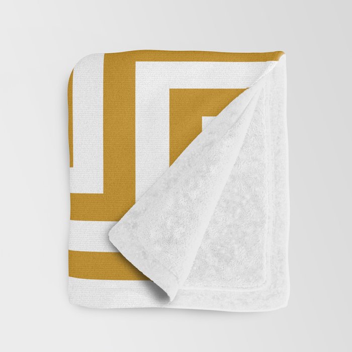 Gold Greek Key Throw Blanket Gallery Image 3