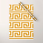 Gold Greek Key Wrapping Paper Gallery Image 1