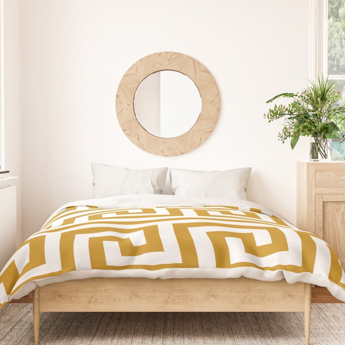Gold Greek Key Duvet Cover Gallery Image 3