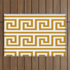 Gold Greek Key Outdoor Rug Gallery Image 1