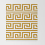Gold Greek Key Throw Blanket Gallery Image 2