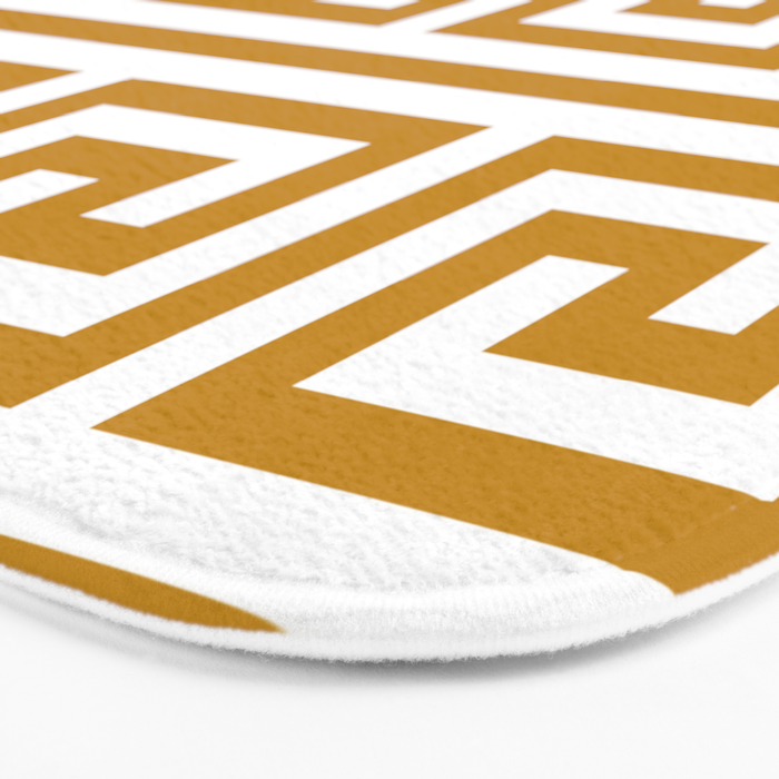 Gold Greek Key Bath Mat Gallery Image 3