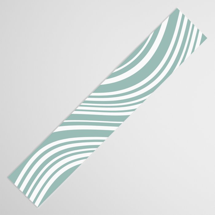 Wavy Stripes XXXVII - Sage Green Table Runner Gallery Image 3