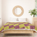 Wavy Ripe Berry x Chartreuse Duvet Cover Gallery Image 3