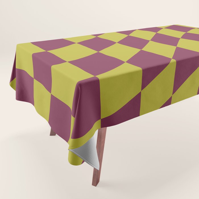 Wavy Ripe Berry x Chartreuse Tablecloth Gallery Image 1