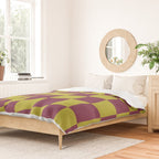 Wavy Ripe Berry x Chartreuse Duvet Cover Gallery Image 2
