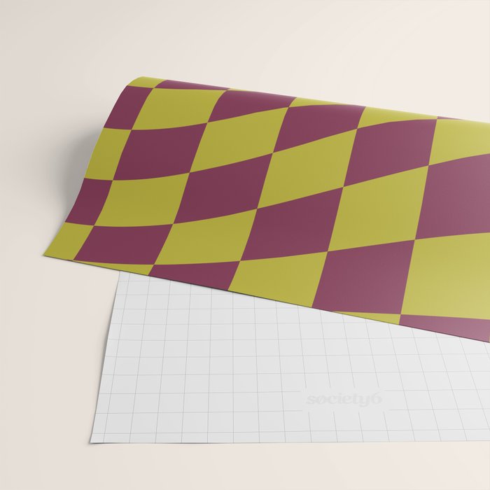 Wavy Ripe Berry x Chartreuse Wrapping Paper Gallery Image 2