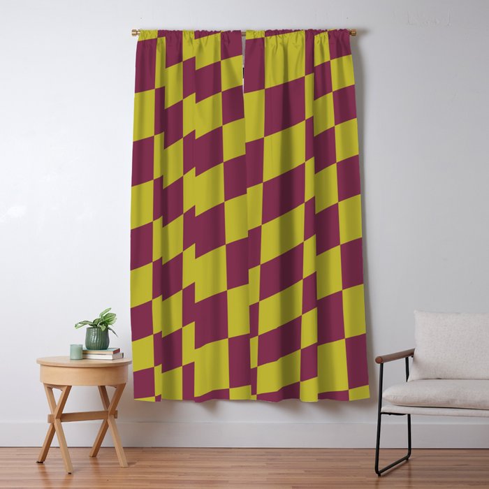 Wavy Ripe Berry x Chartreuse Window Curtain Gallery Image 5