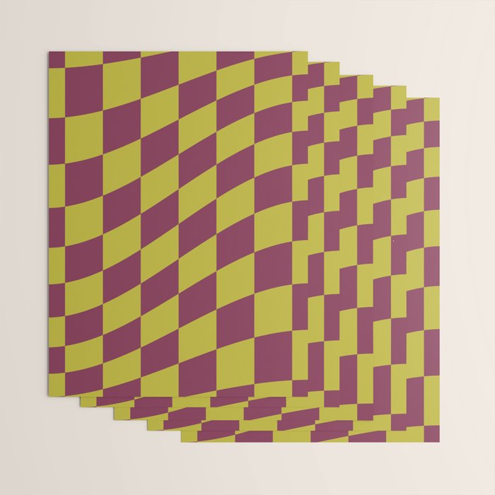 Wavy Ripe Berry x Chartreuse Wrapping Paper Gallery Image 3