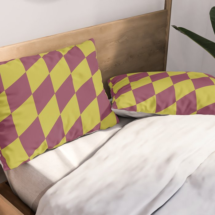 Wavy Ripe Berry x Chartreuse Pillow Sham Gallery Image 2