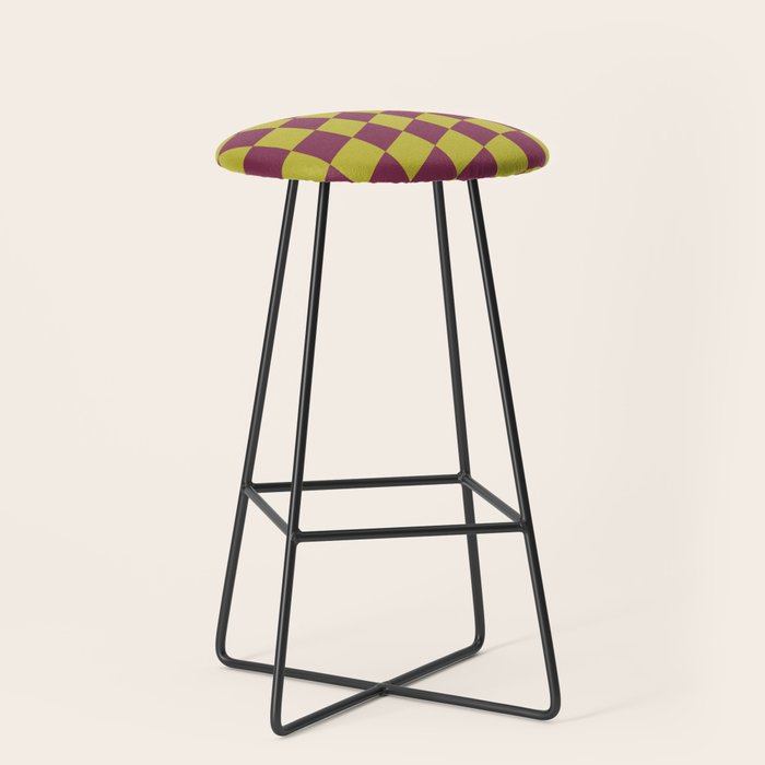 Wavy Ripe Berry x Chartreuse Stool Gallery Image 1