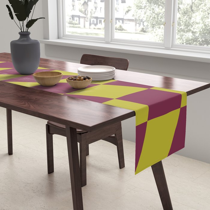 Wavy Ripe Berry x Chartreuse Table Runner Gallery Image 2