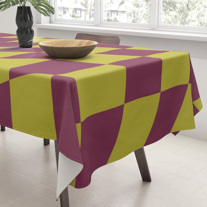 Wavy Ripe Berry x Chartreuse Tablecloth Gallery Image 3